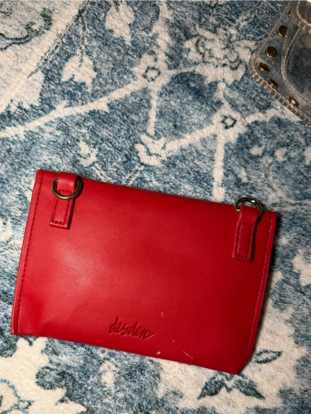 Razorbacks Women's Clear Crossbody Bag with Red Insert and Stud Accents